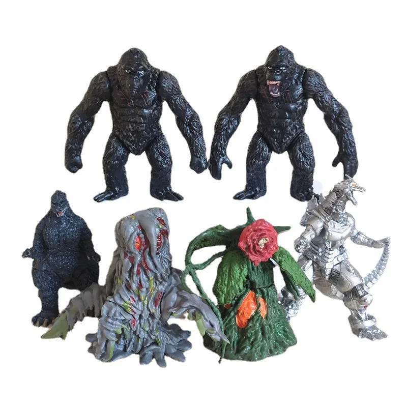 

6Pieces Godzilla King Kong Anime Action Figure Model Collection Cartoon toys For friend gift