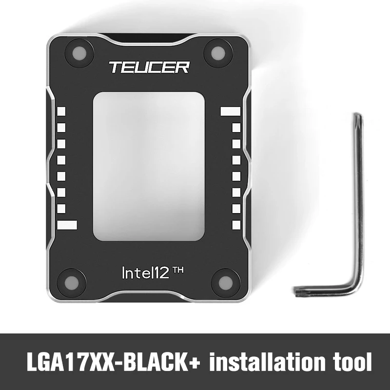 

LGA1700 12th CPU Bending Corrector Frame Buckle Protector CPU Fixed Backplane Tools with Thermal Paste Screwdrive