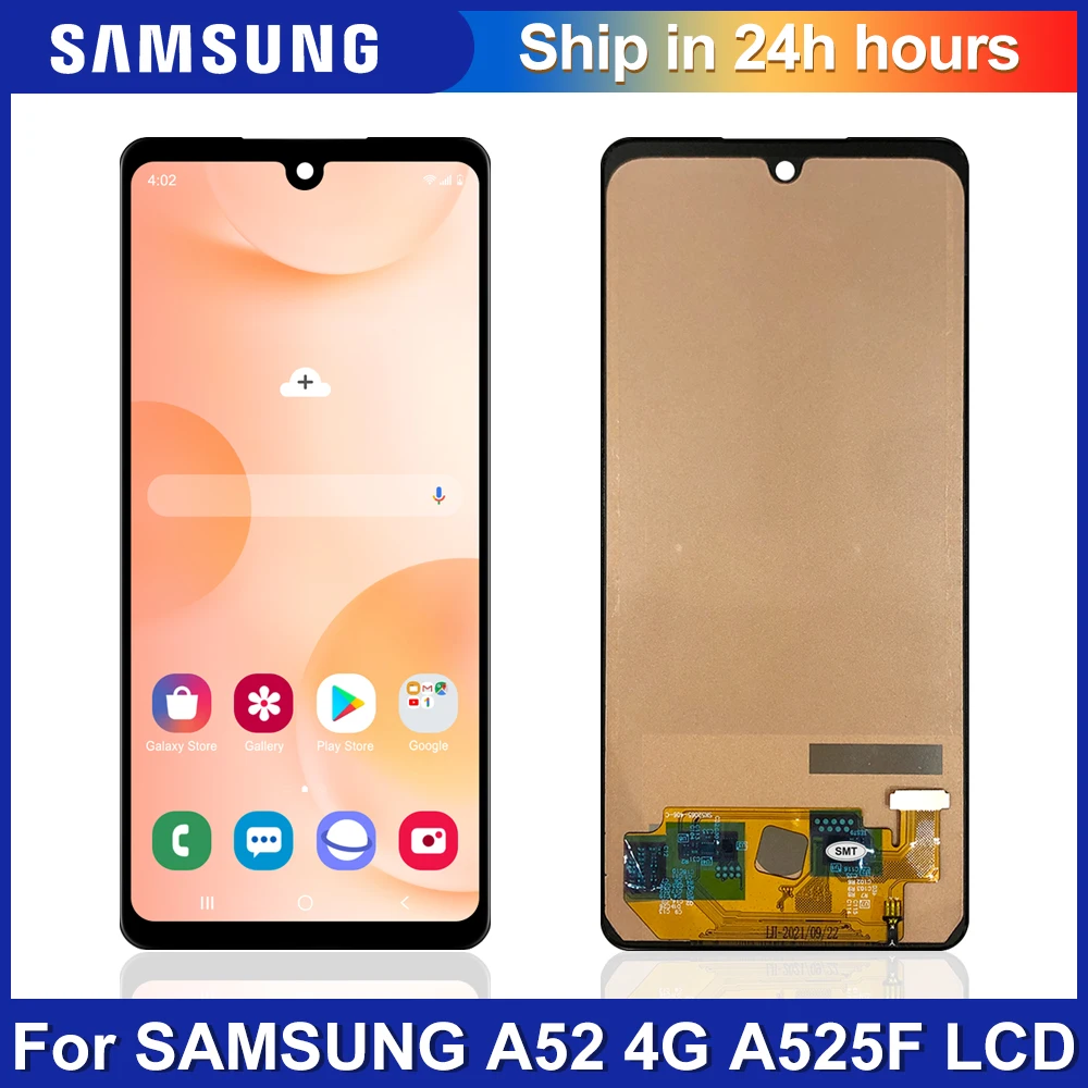 

100% протестированный для Samsung Galaxy A52 ЖК-дисплей сенсорный экран с рамкой дигитайзер в сборе для Samsung A52 4G A525F A525F/DS