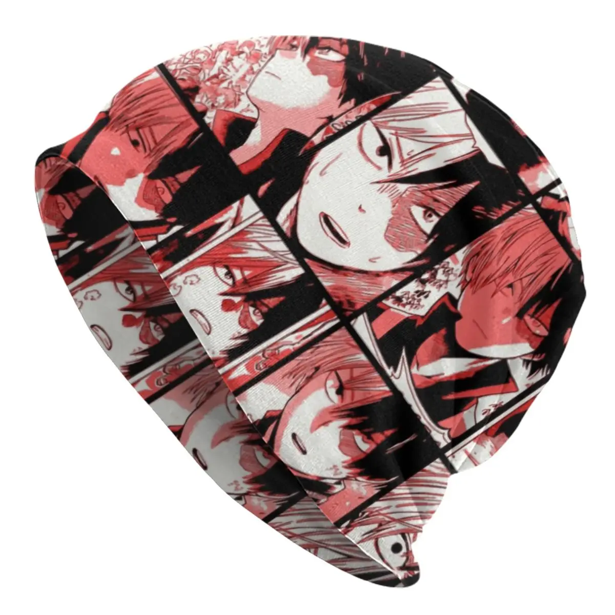 

My Hero Academia Todoroki Shoto Bonnet Hat Knitted Hats Men Women Hip Hop Unisex Japan Anime Manga Winter Skullies Beanies Caps