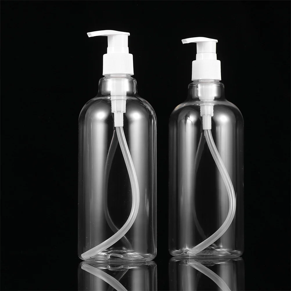 

8 Set Pump Bottles Empty Refillable Dispenser Bottles Portable Essential Oil Liquid Comestic Bottles (Transparent Bottle +