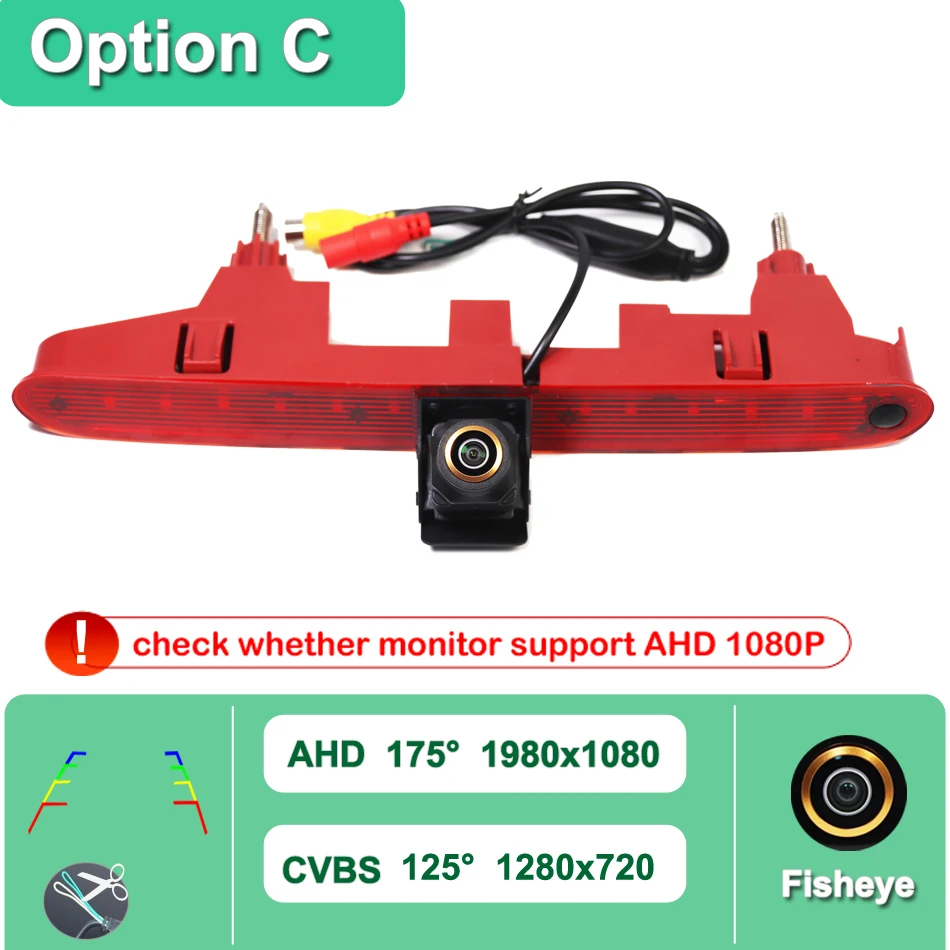 

Камера заднего вида с объективом «рыбий глаз» 170 ° AHD 1080P для Peugeot Partner 2008-2021 Citroen Partner II