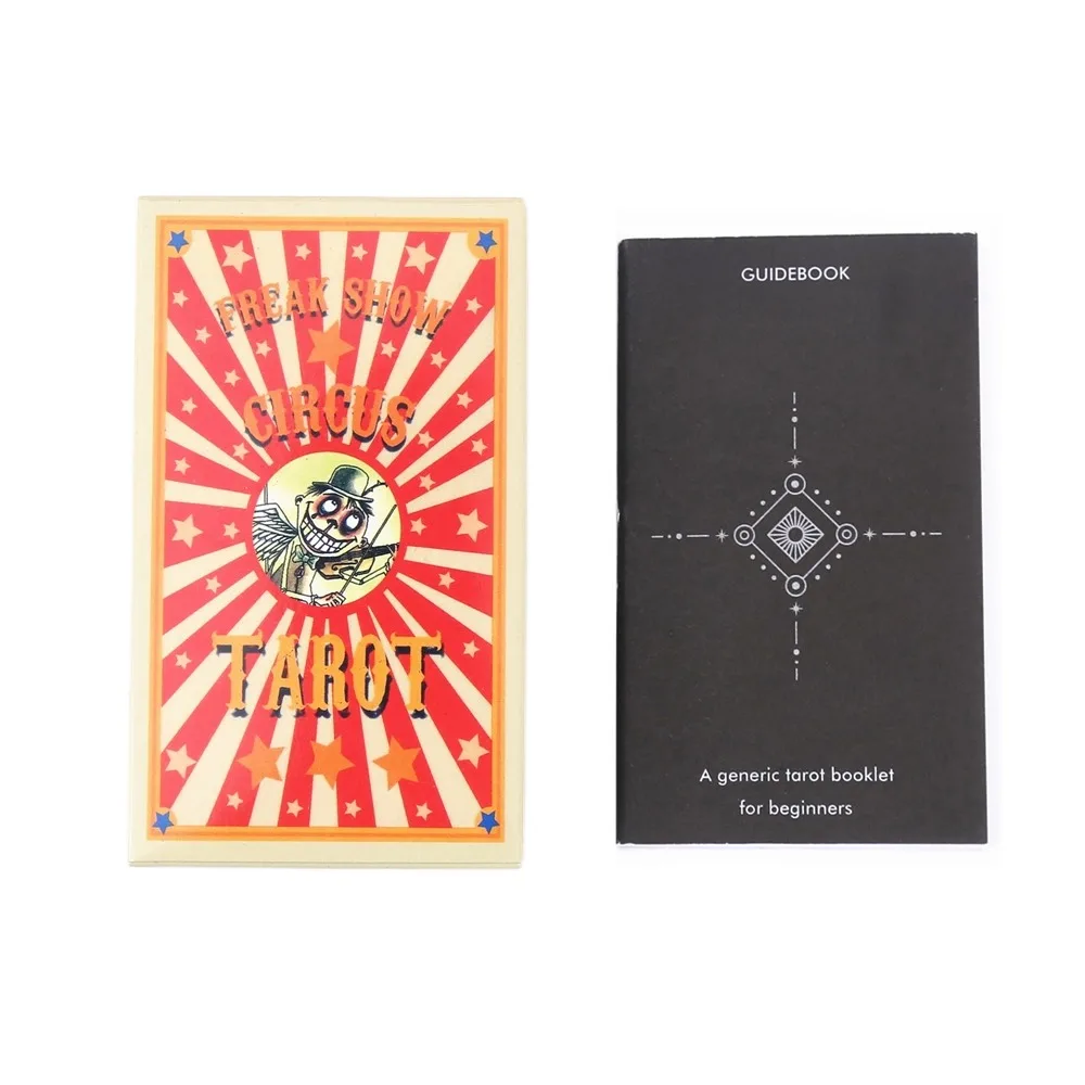 10 3*6 см Цирковое шоу Таро 78 шт. Карты с путеводителем для начинающих красные