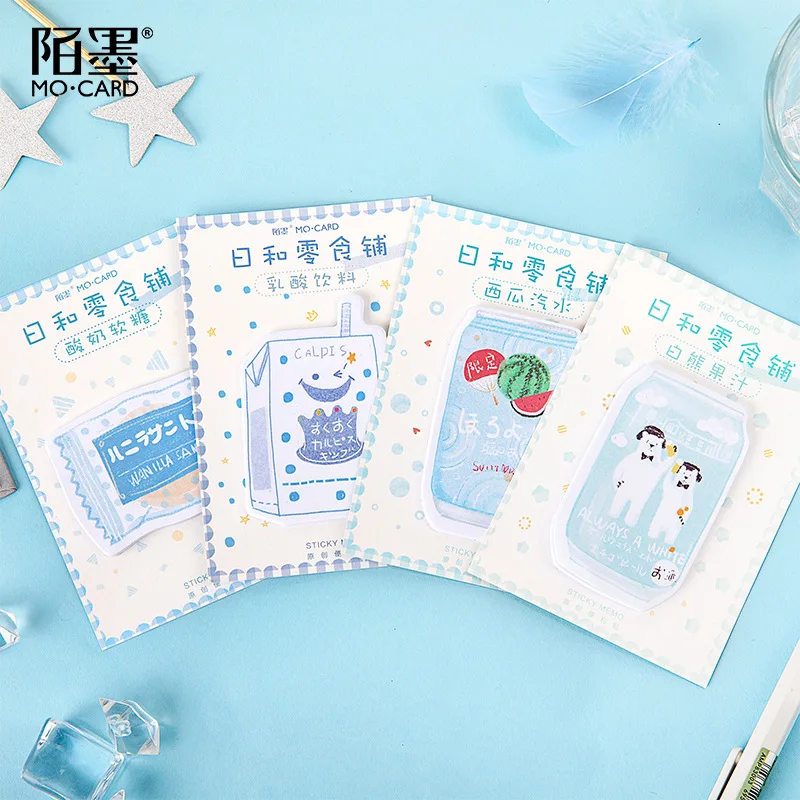 

30pcs/lot Memo Pads Material Paper Sun and Snack Shop Junk Journal Scrapbooking Paper Retro Background Decoration Paper