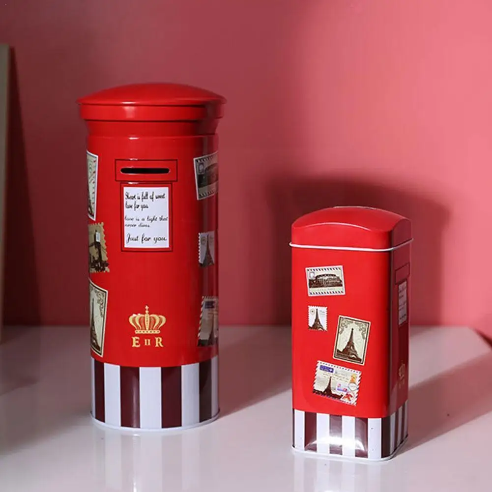 

Retro Piggy Bank London Metal Mailbox Crafts Home Decoration Alloy Postal Box Money Box Storage Money Coin Bank For Kids Gi I0n8