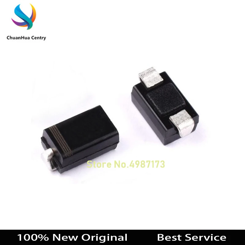 100 шт./лот SS14 SS24 SS34 SS54 SS16 SS26 SS36 SS56 SS110 SS210 SS310 SS510 M1 M7 SMA диоды Шоттки, новый выпрямительный диод