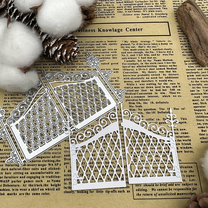 Lace fence door frame Metal Cutting Dies DIY Scrapbooking Album Paper Cards Decoration Crafts Embossing Die Cuts Handmade