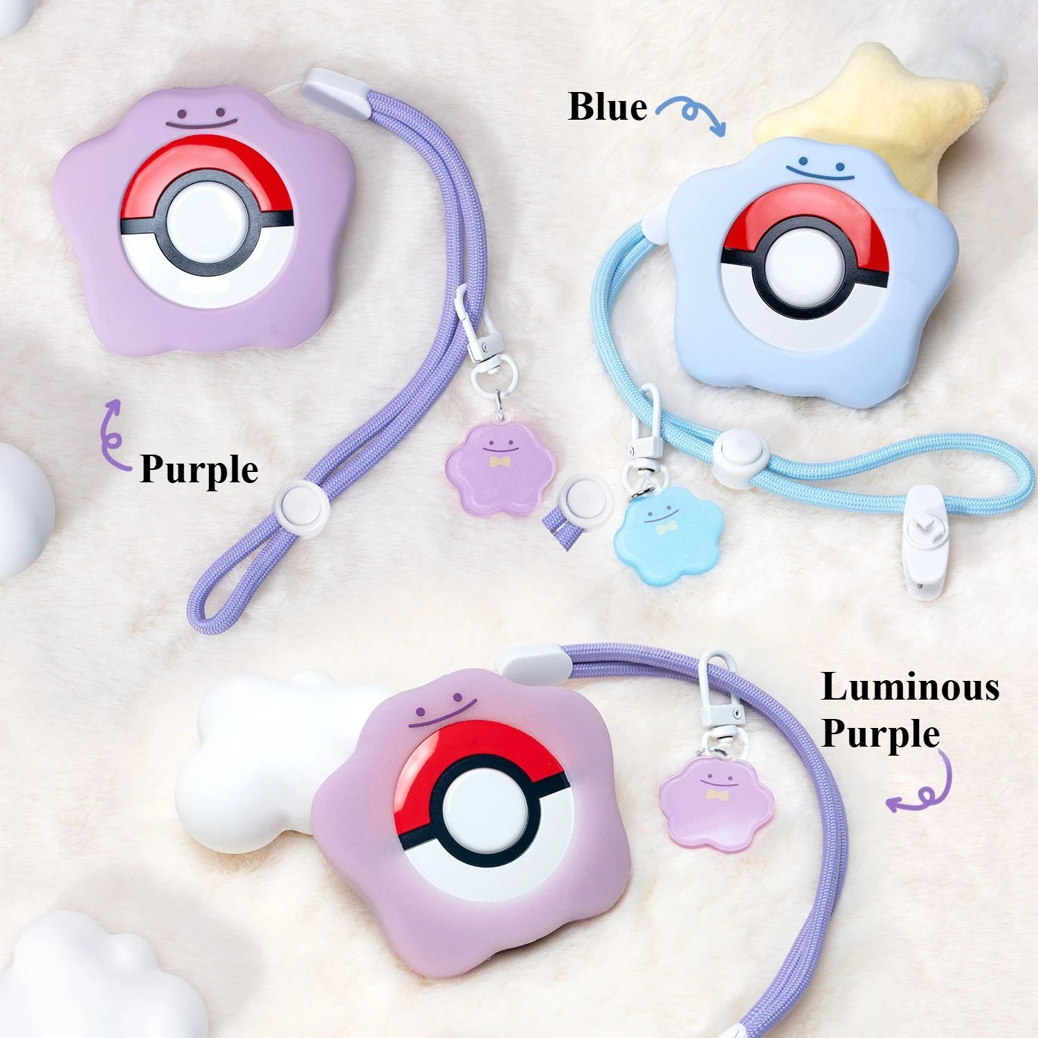 Фото Силиконовый защитный чехол Bandai Pokemon GO Plus+ с креплением для шнурка и наклейкой для аксессуаров Pokeball Sleep Tracker, подарок №2