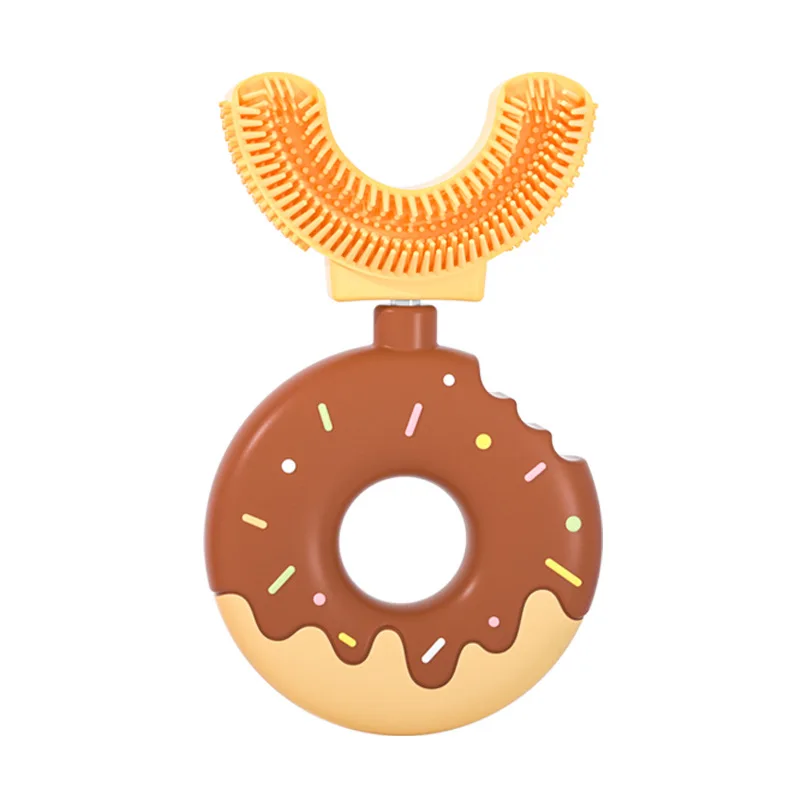 

Cute U-Shape Baby Toothbrush Manual Kids Teethbrush Teeth Cleaning Tool Children Tooth Brush Soft Silicone Cartoon Oral Brush