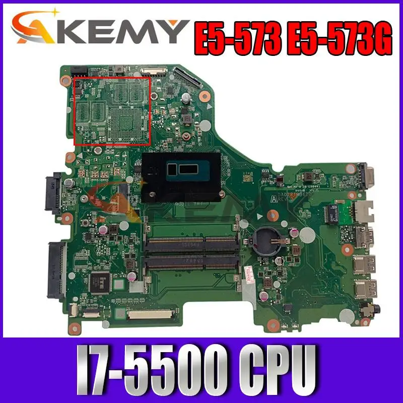 

Оригинальная материнская плата для ноутбука ACER Aspire E5-573, DA0ZRTMB6D0 I7-5500, процессор 100% протестирован