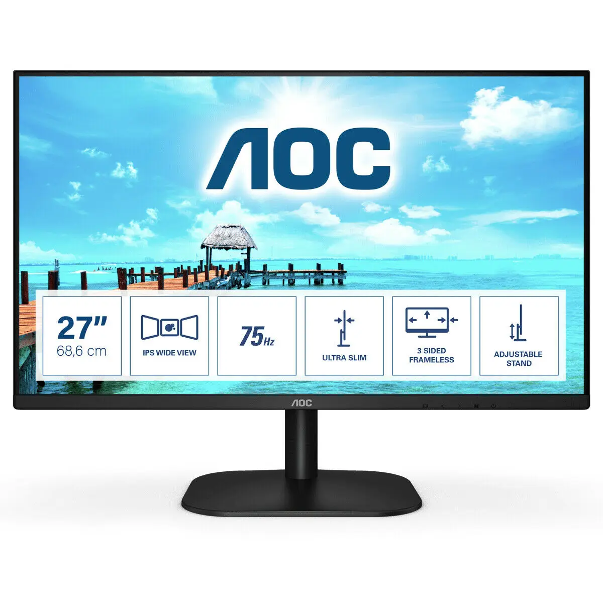 

AOC B2 27B2H/EU LED display 68.6 cm (27") 1920 x 1080 pixels Full HD Black - 27B