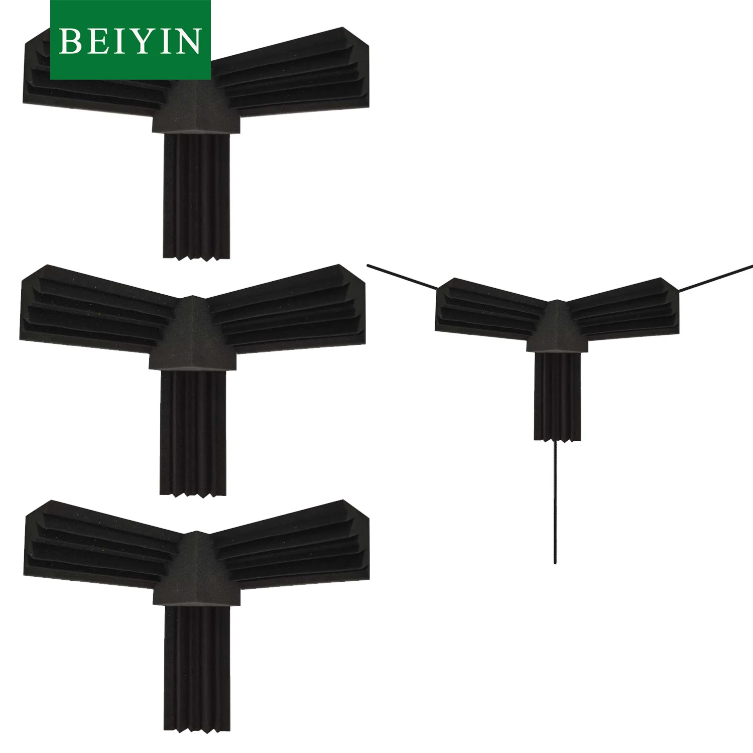 

BEIYIN 4 шт./компл. студийная акустическая басовая ловушка пенная Колонка Угловой блок готовый угловой куб огнестойкая высокая плотность-4 комплекта