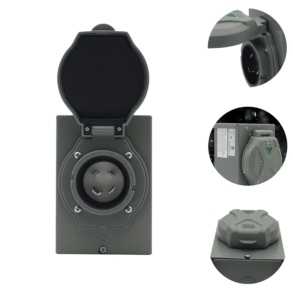 

1pc Multifunction Sturdy Inlet Box Outdoor Inlet Box Generator Inlet Box