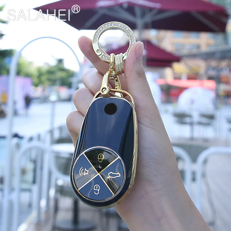 

ТПУ Смарт-брелок для автомобильного ключа с дистанционным управлением, чехол-держатель, полная защита, брелок для NIO ES6 2019 ES8 2018, аксессуары д...