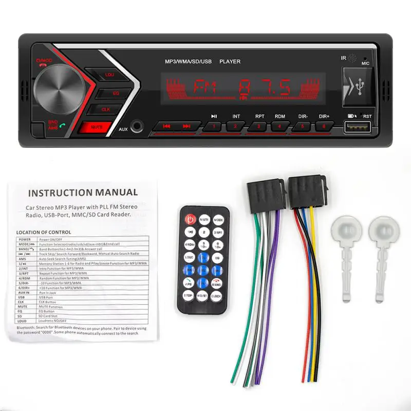 

12v Auto Radio Multifunctional Practical Auto Stereo Universal Mp3 Player Car Accessories Swm-505 Car Radio Portable Durable 60w