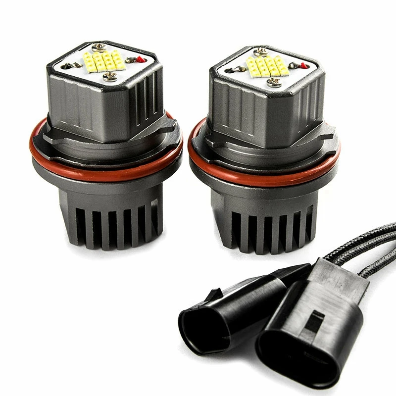 2 шт. белые глаза ангела гало кольцо маркер фотолампа 80 Вт 6000K для-BMW 1 5 7 серии X3 X5 E39