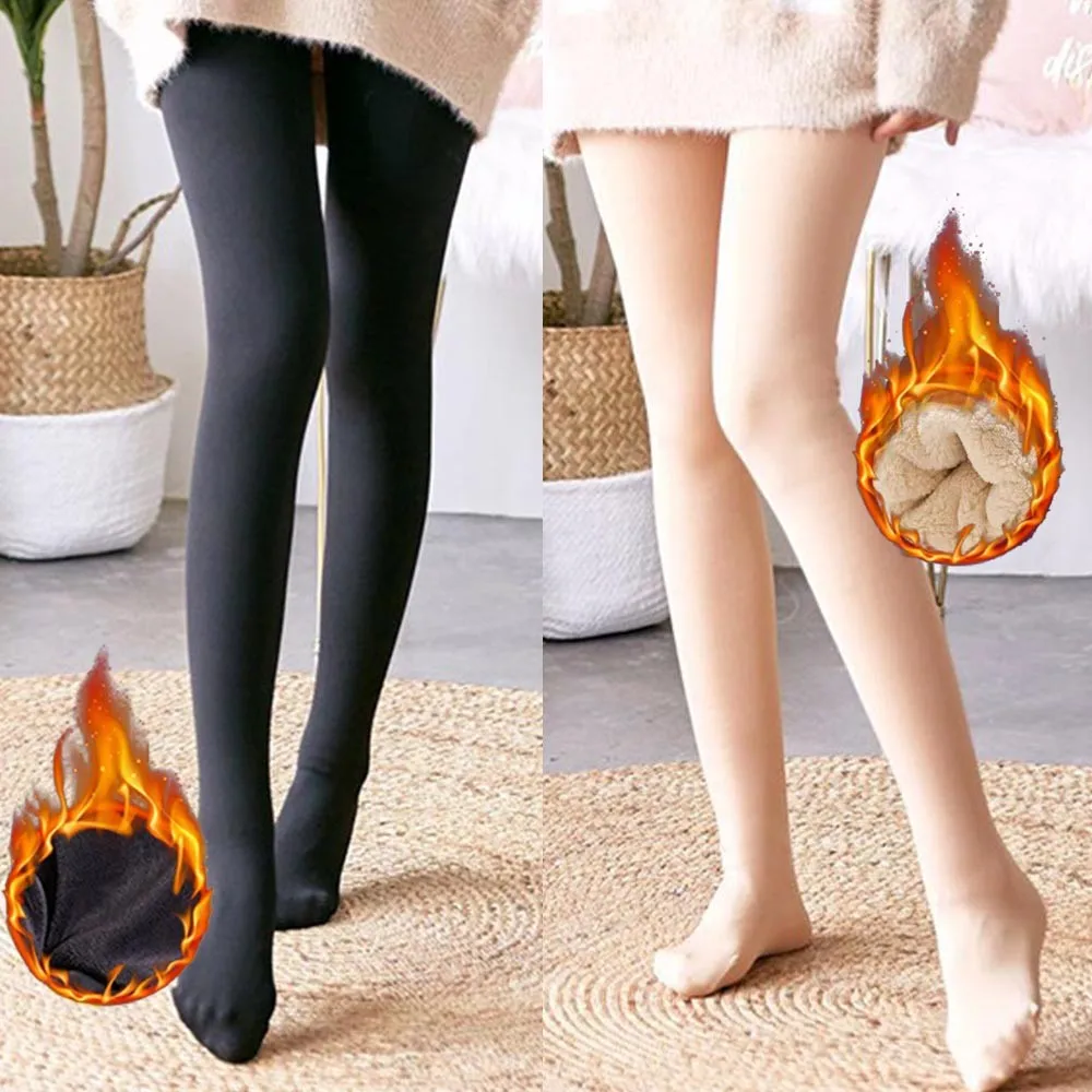 Velvet Thicken Tights Women Elastic Slim Fleece Pantyhose Autumn Winter Tights High Waist Sexy Body Stockings Fitness Leggins
