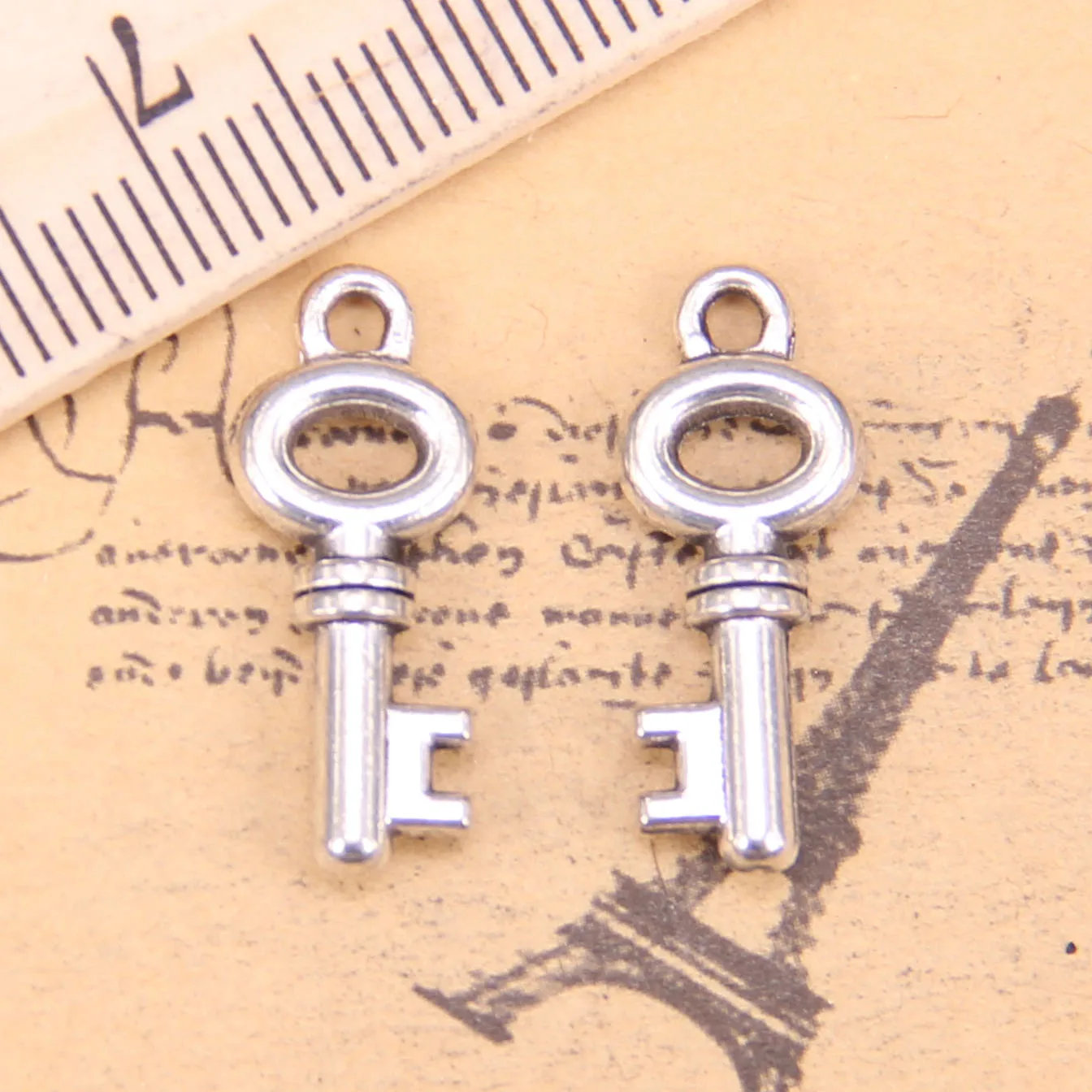 

240pcs Jewelry Charms Skeleton Key 18x6mm Antique Silver Plated Pendants Making DIY Handmade Tibetan Silver Jewelry
