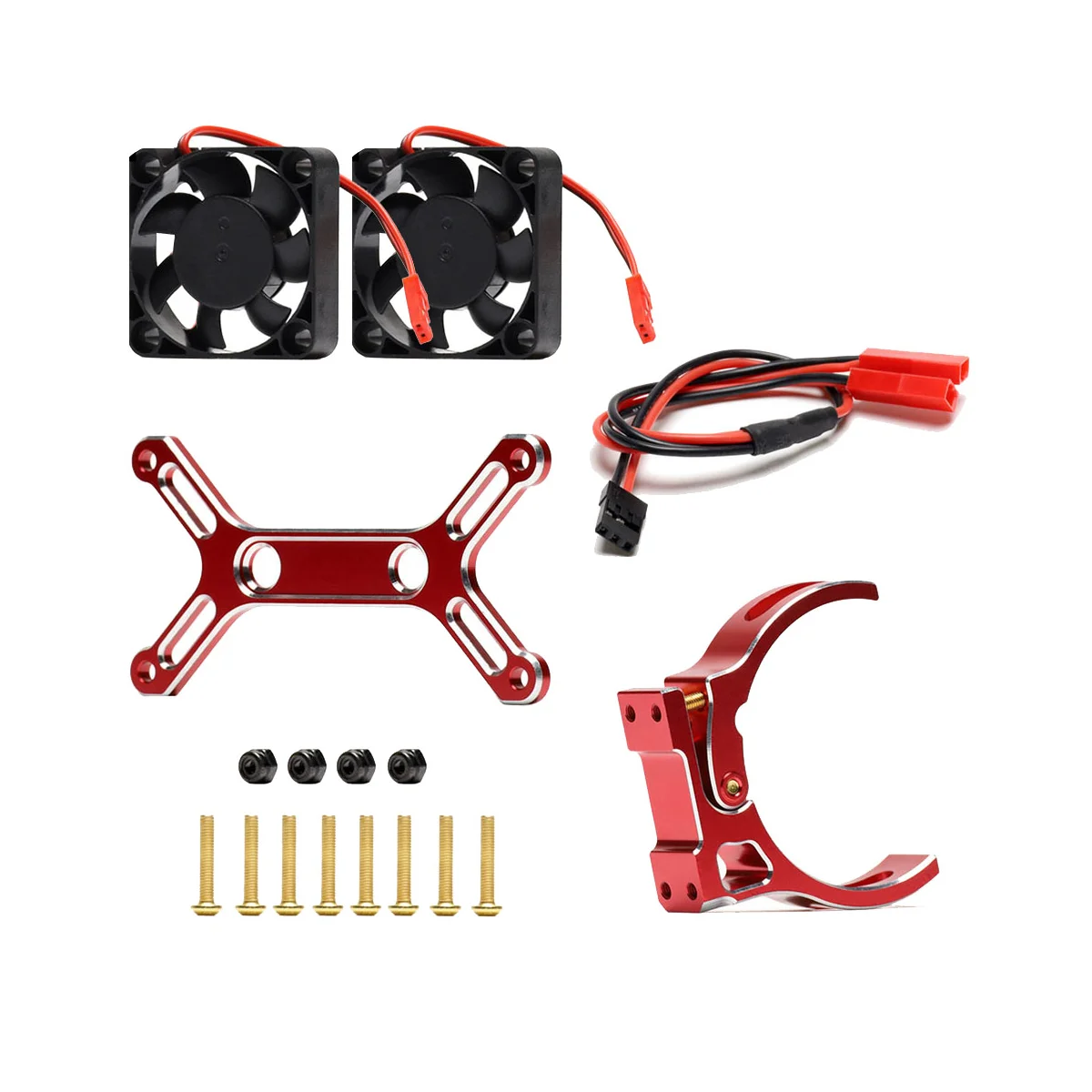 

1Pcs Motor Cooling Fan Cover Heat Sink for RC Car 1:5 TRAXXAS X-MAXX 6S 8S ARRMA,Red