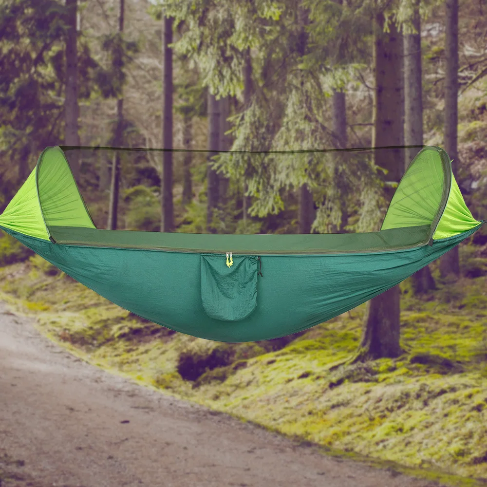 

New Camping Hammock with Mosquito Net Hanging Swing Sleeping Bed Tree Tent Outdoor Parachute Hammocks Swing Sleeping Hammock