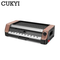 Medical stone Non-stick Coating Barbecue Grill Automatic Rotating Skewer Removable Oil Collection Box Smokeless Washable Roaster