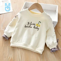 new spring autumn winter girls shirt childrens white pink long sleeve lace bow girls top t shirt childrens clothes
