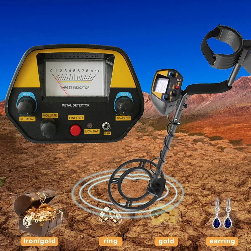 

GTBL MD-3031 Metal Detector Portable Waterproof Coil LCD Treasure Hunter High Sensitivity Precise Location Jewelry Detector
