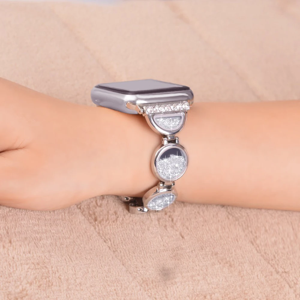 Metal Strap for Apple Watch Band 49mm 45mm 41mm 44mm 42mm 40mm  Luxury Diamond Bracelet Wristband For Series Ultra 8 7 6 5 4 SE