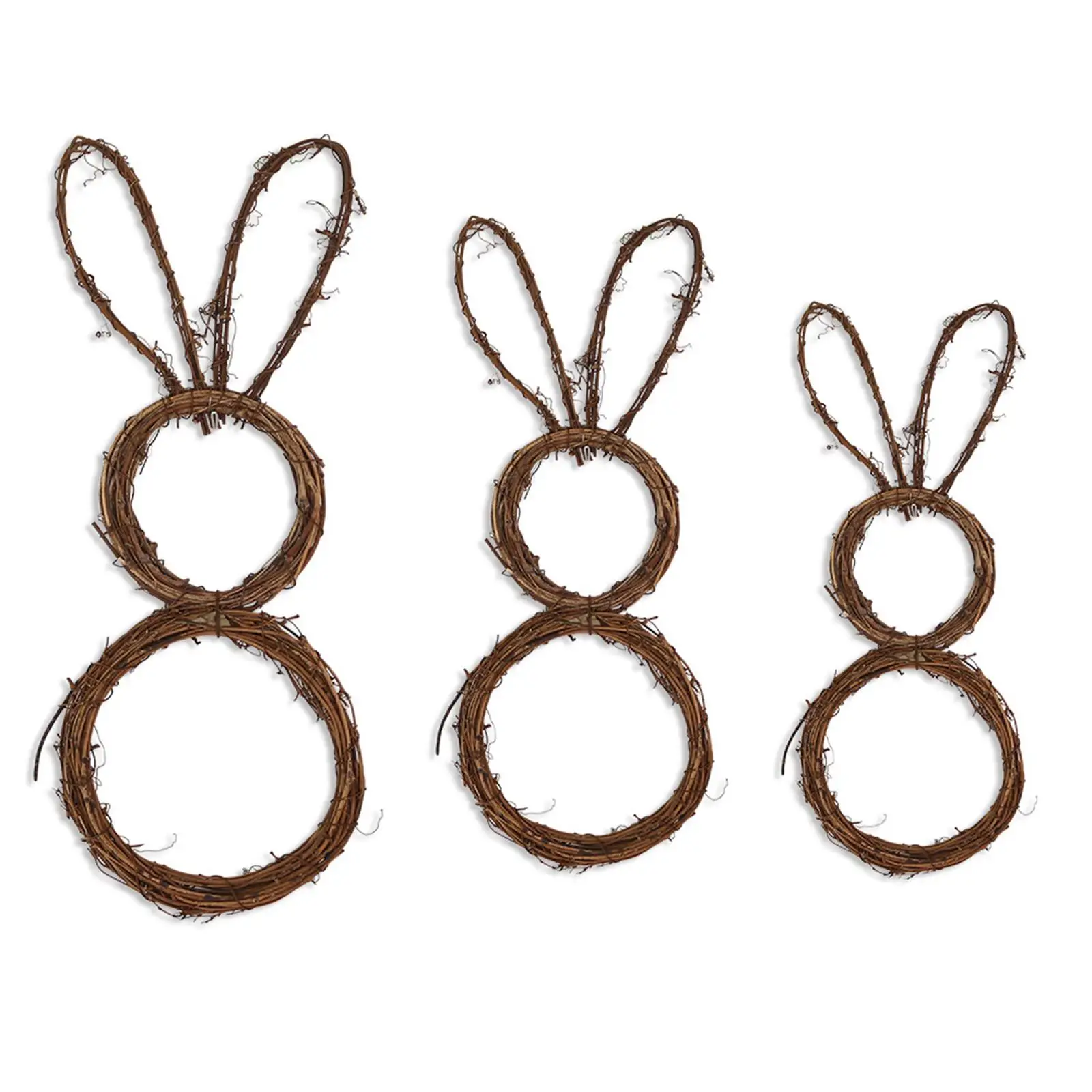 

Настенная Пасхальная гирлянда с кроликом, кольцо из ротанга «сделай сам», подвеска Складная для праздничных дверей, украшение для дома и са...