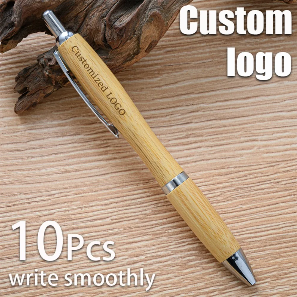 Бамбуковая шариковая ручка с индивидуальным логотипом 10-150 шт