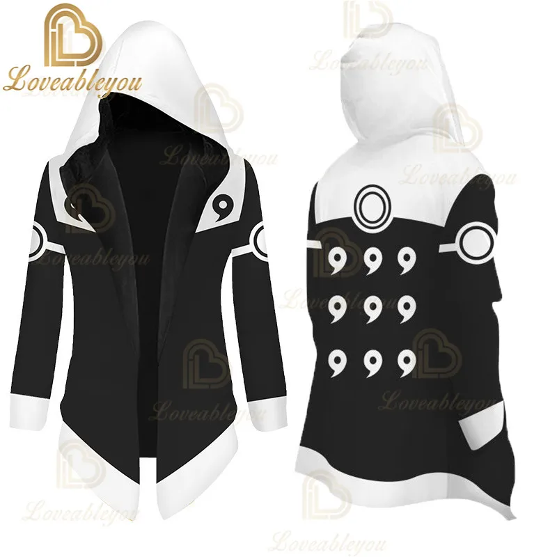 Черный женский пуловер с рисунком аниме Акацуки плащ капюшоном Итачи учихи