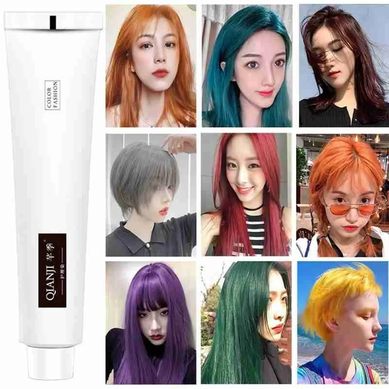 

2020 Professional Mermaid Hair Coloring Shampoo Mild Safe Hair Dyeing Shampoo For All Hairs 10 Colors Semi Permanent Hair Dye