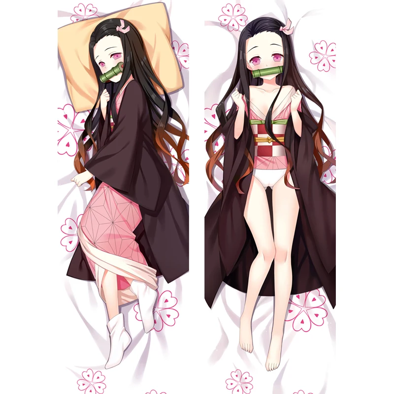 

Full Size Nezuko Kamado Kimetsu No Yaiba Pillowcase Anime Long Pillow Cover