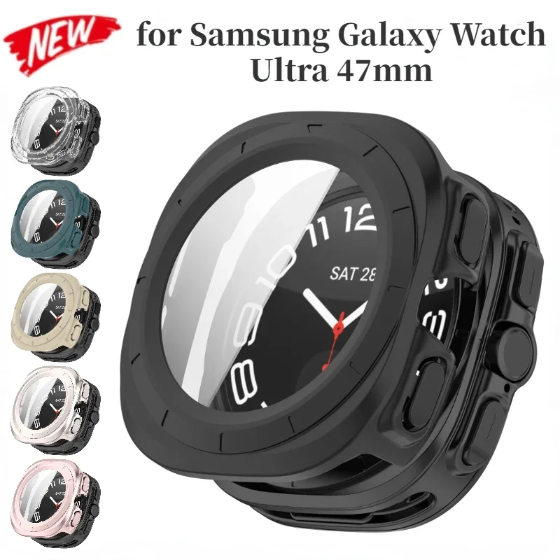 Чехол для часов из закаленного стекла + стекло Samsung Galaxy Watch 7 Ultra 47 мм защитный экран