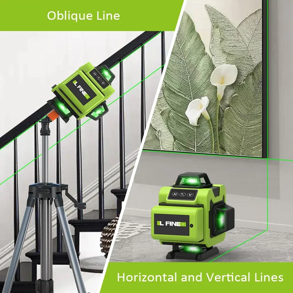 Профессиональный Лазерный Уровень LFINE 12/16 Линий Автоматический