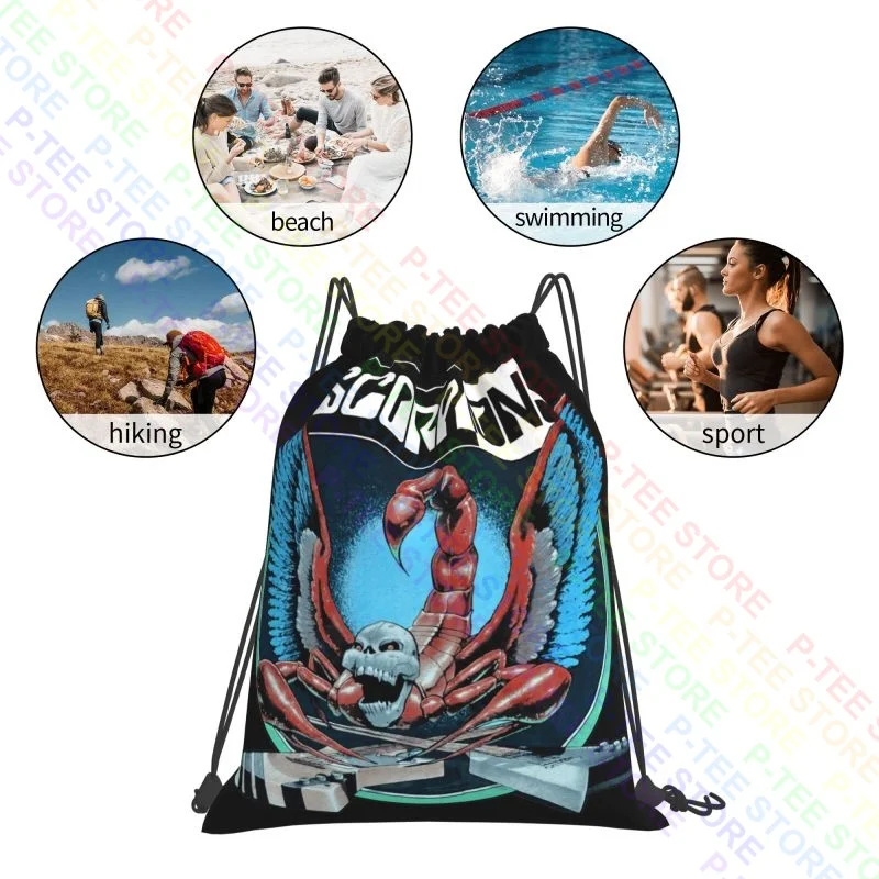 1990 Сумки на шнурке с скорпионами Crazy World Tour 90-91 сумка для спортзала школьная