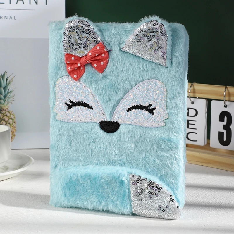 Милый Мультяшный Плюшевый Блокнот С Лисой Портативный Дневник Ежедневник