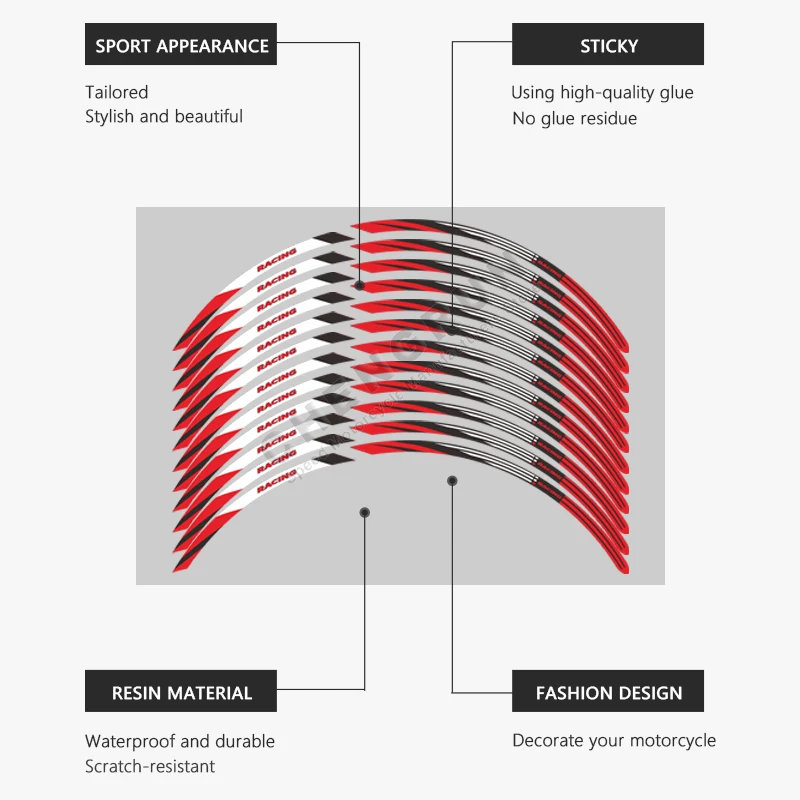 Наклейка на колесо мотоцикла водонепроницаемые наклейки для Sym Joyride 300 аксессуары