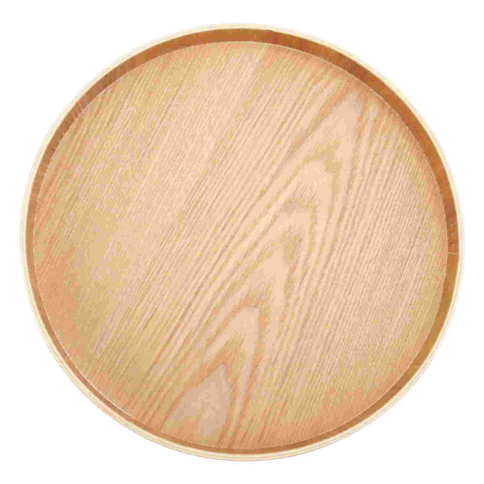 

Wooden Tea Tray Bread Decorative Dinner Jewelry Snack Saucer Sushi Plate Serving Storage