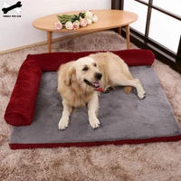 pet dog bed soft cushion l shaped square pillow machine washable cover and detachable mat cat house for puppy medium large dog