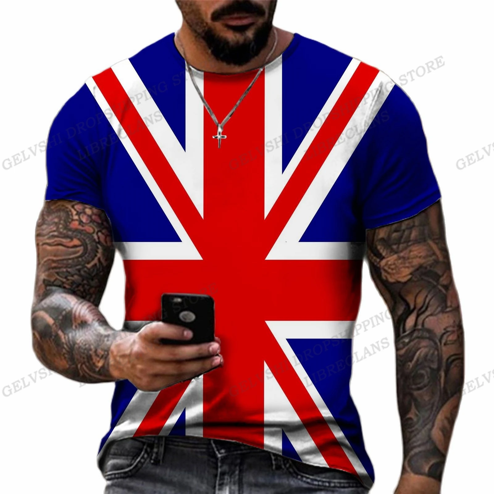 

British Uk Flag T shirt Men Women Fashion T-shirts Kids Hip Hop Tops Tees Union Jack 3d Print T-shirt Unisex Camisetas Boys Top