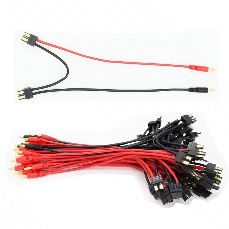 

100 Pcs/lot Wholesale TRX Male Series Connector 14AWG 14CM To 4.0mm Banana Plug with 14AWG 25CM RC Charge Cable Mainland China