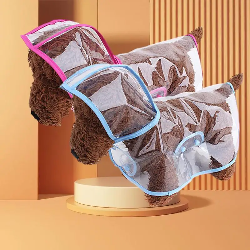 

Fashion Transparent Plastic Dog Raincoat for Small and Medium-Sized Dogs - The Perfect Pet Supplies for Rainy Days