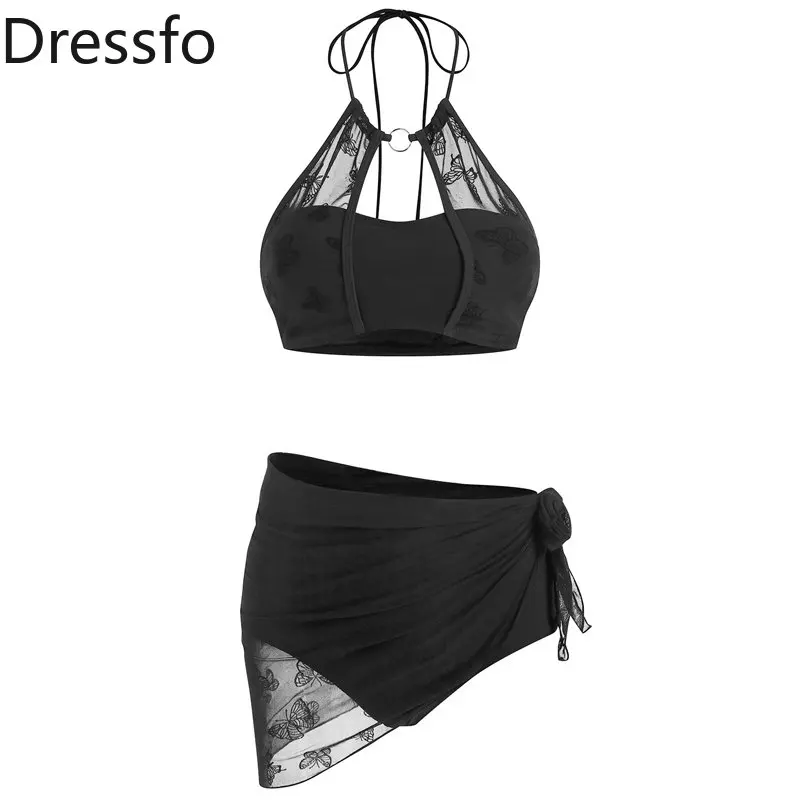 

Dressfo Tummy Control Tankini Swimsuits Plain Color Textured Lace Up Padded High Waisted Bikini Set Swimwear Swimsuit Woman 2023