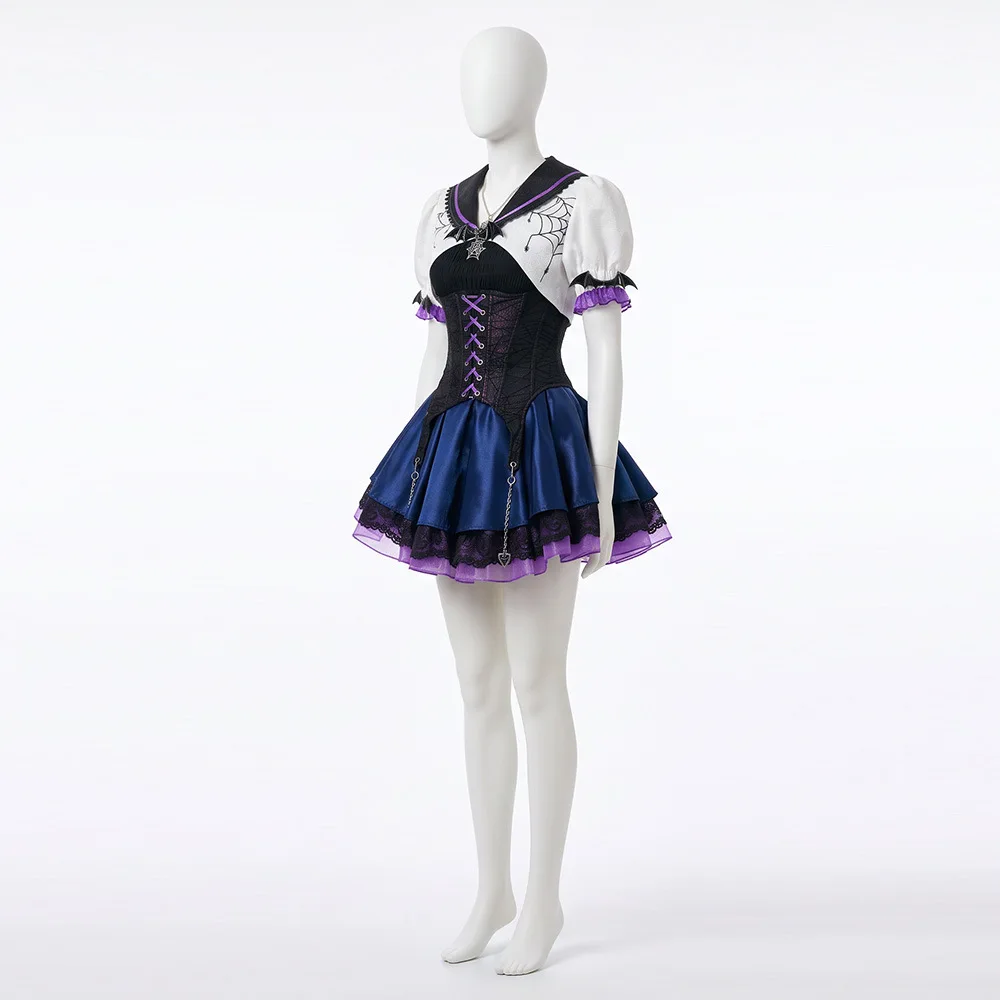 Фото Косплей костюм Operetta Monster High, тёмное готическое лолита матросское платье, женский костюм для выступлений на Хэллоуин №5