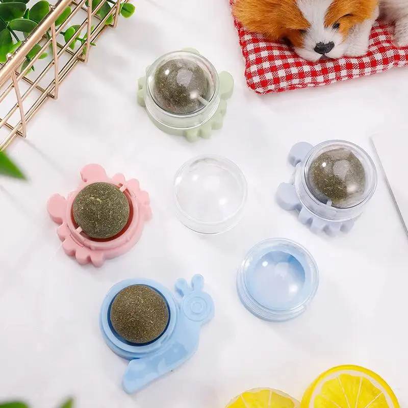 

Cat Catnip Chew Toy | Safe Cat Mint Chew Ball Toys | Novel Catnip Ball Toys Healthy Teaser Play Chewing Toy 4pcs