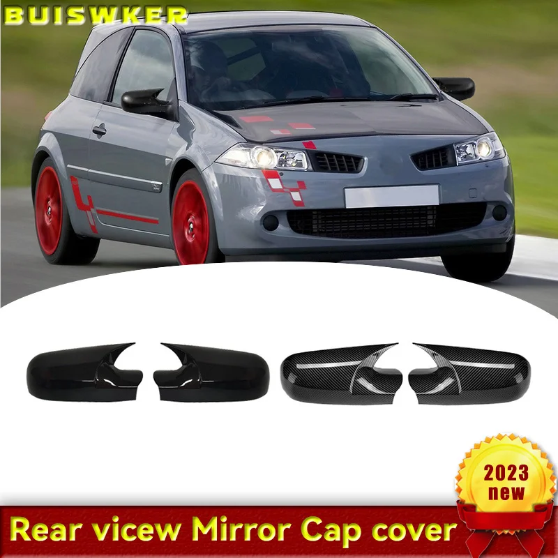 

1Pair Car Side Wing Rearview Mirror Cover Cap Rear View Mirror Cover For Renault Megane 2 MK2 2002-2009 Car Styling