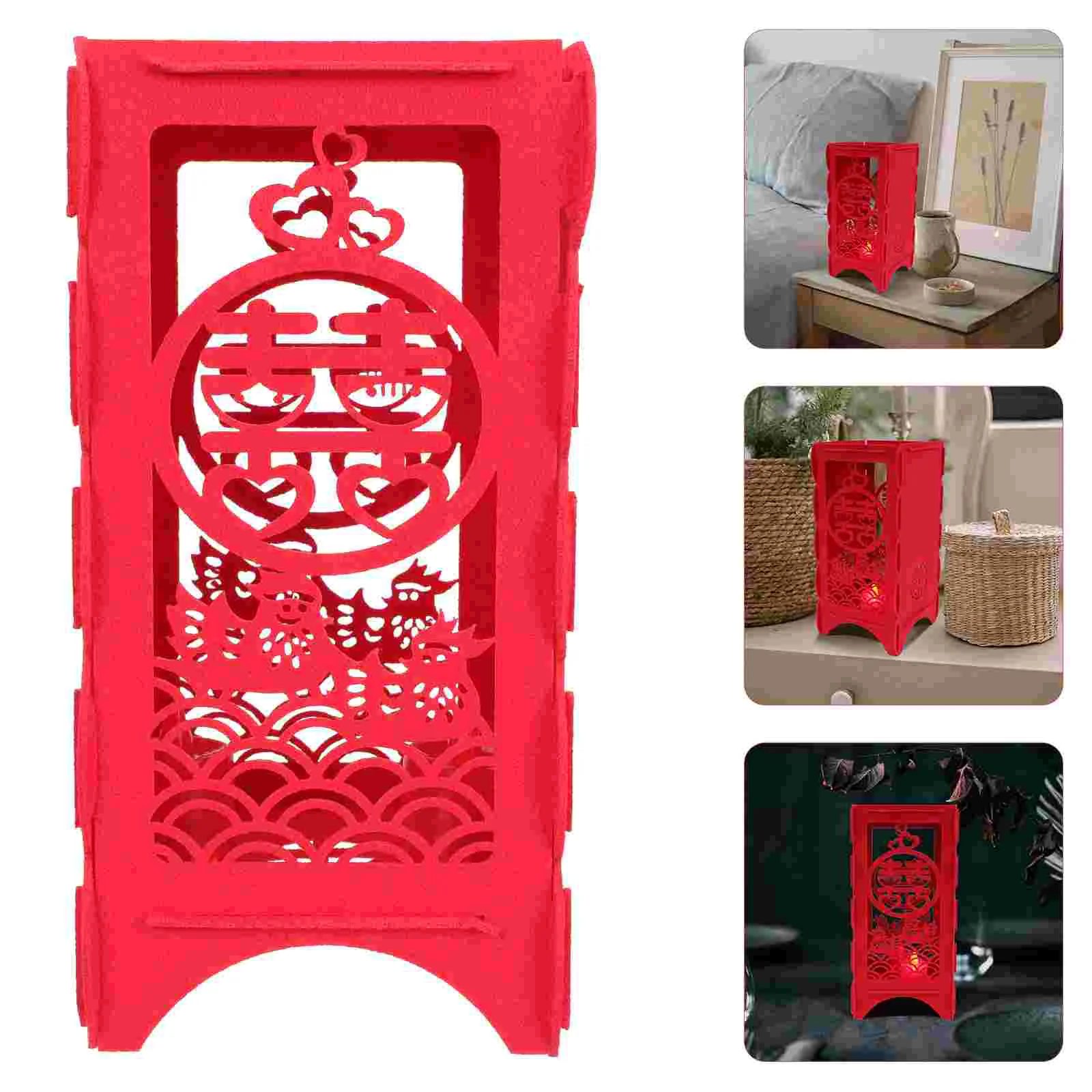 

1 набор, Китайский Свадебный светильник, абажур, подсвечник, свадебный украшение, красный