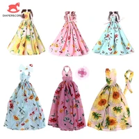 2022 new fashion cute girl suit printing dress doll clothes dress up doll accessories wedding party kids toy dollhouse clothes
