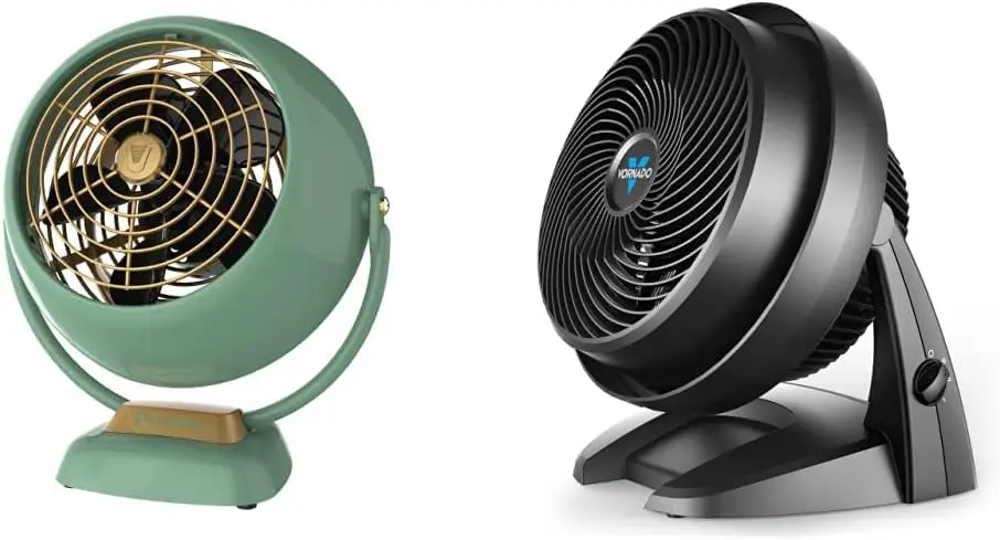 

Jr. Vintage Air Circulator Fan, Green & 630 Mid-Size Whole Room Air Circulator Fan